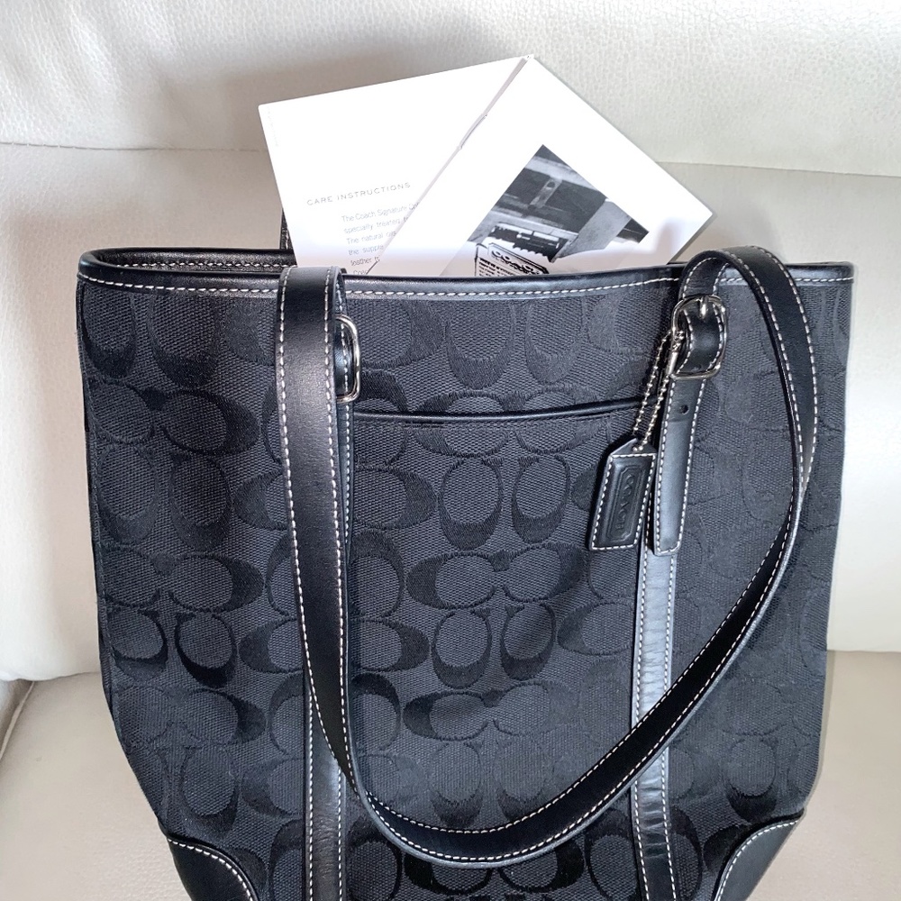 Coach Signature Jacquard & Leather 6612 Tote